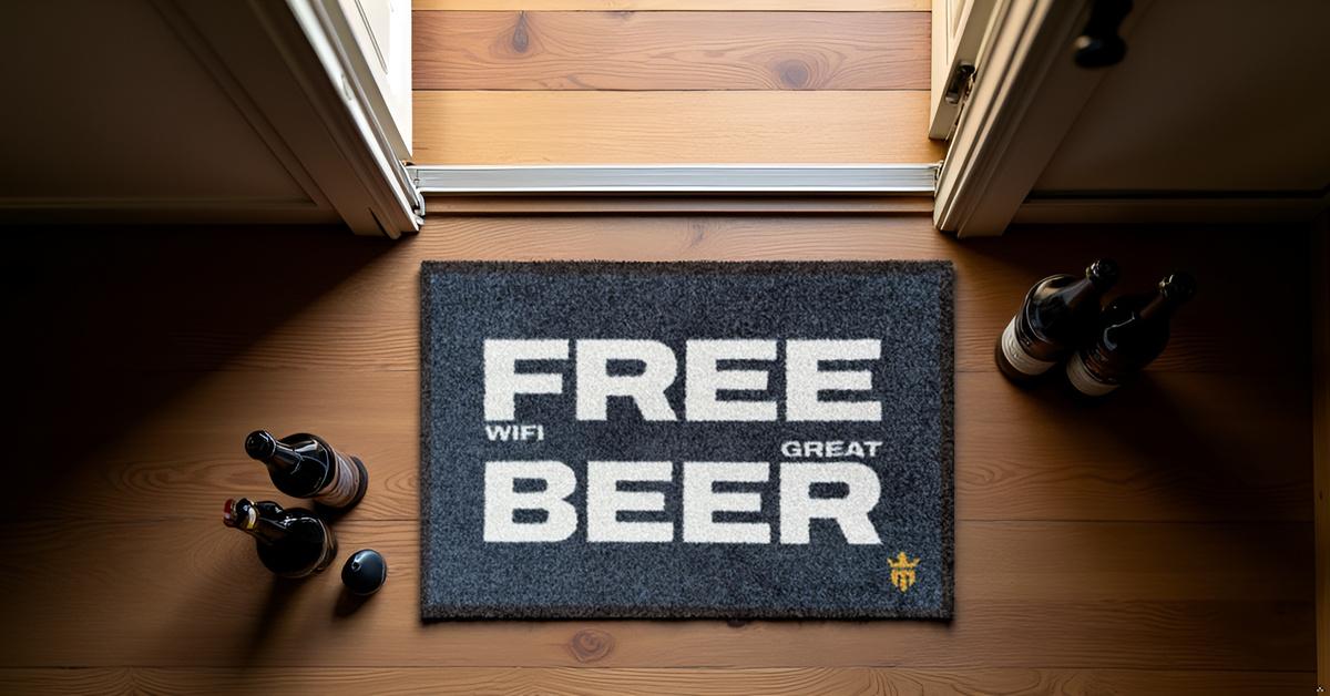 Free Wifi Great Beer Floor Mat