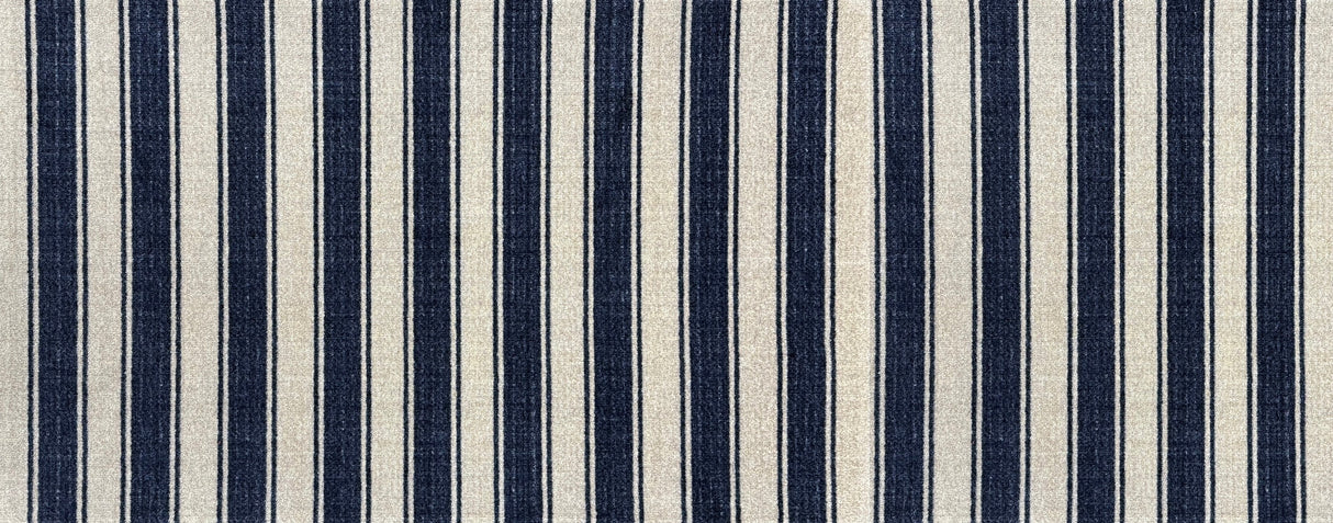 Navy and white striped Floor Mat Runner