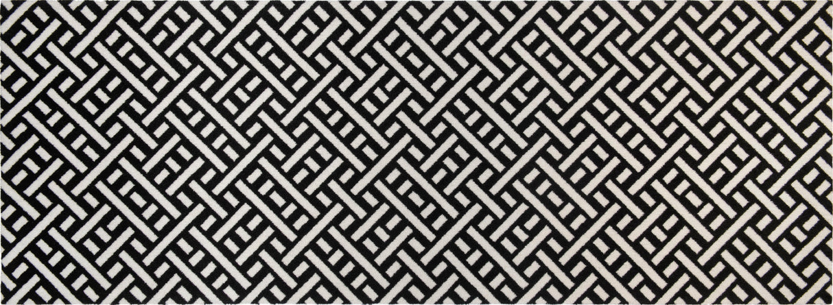 Trellis Black + White Runner