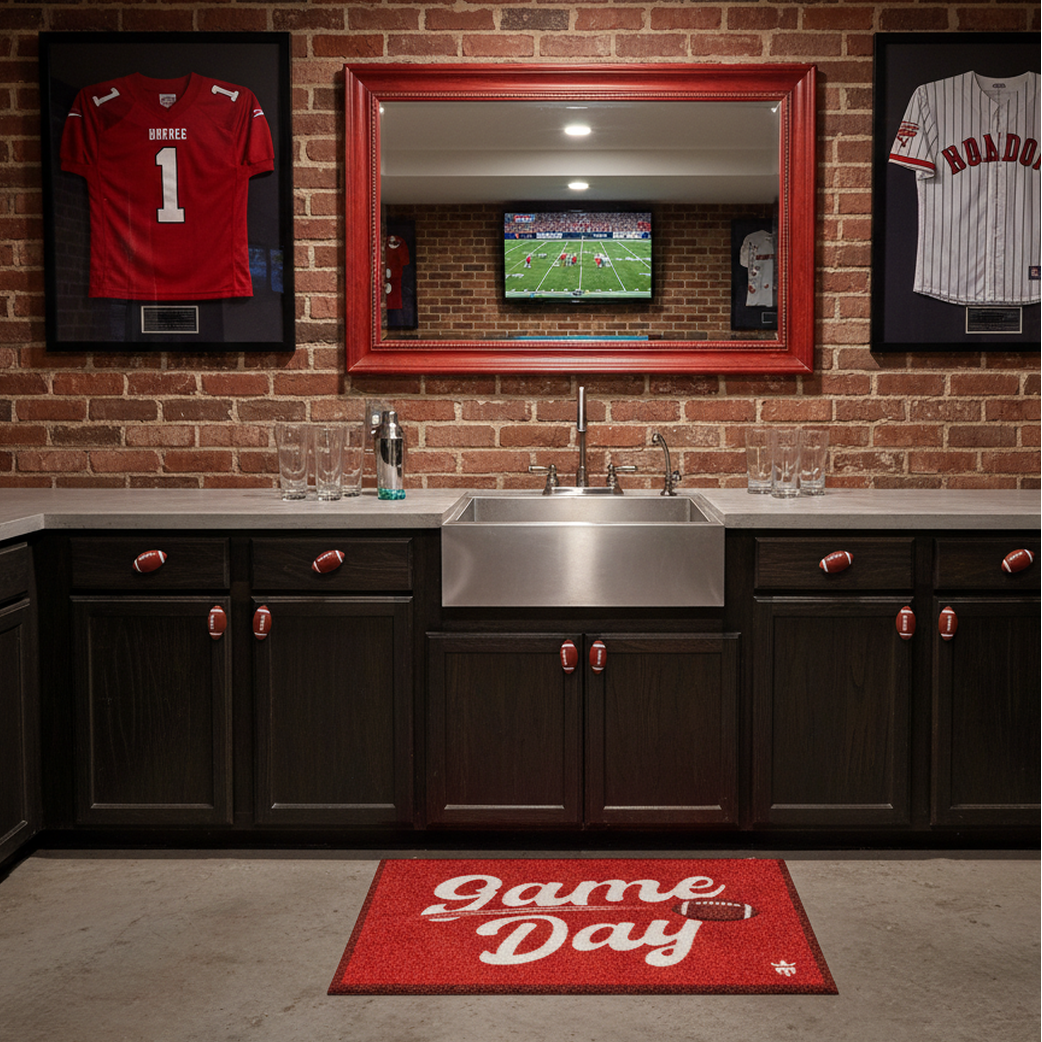 Game Day Red Floor Mat
