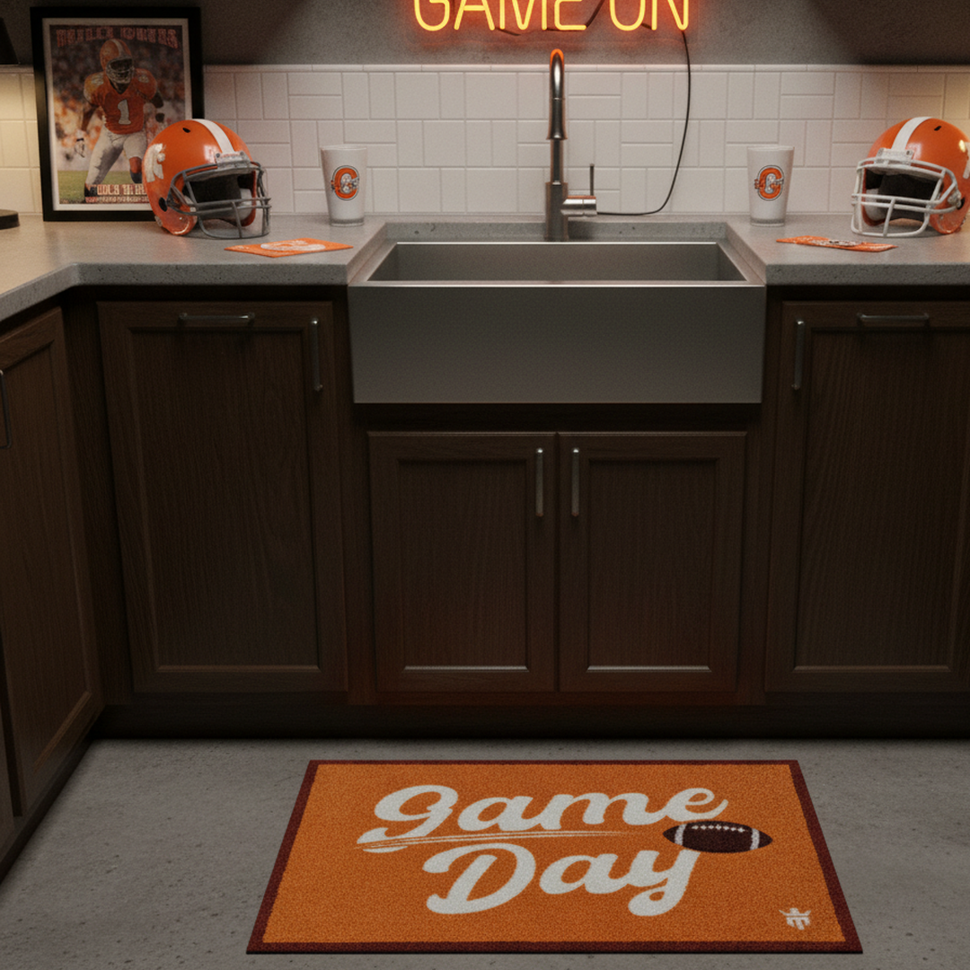 Game Day Orange Floor Mat