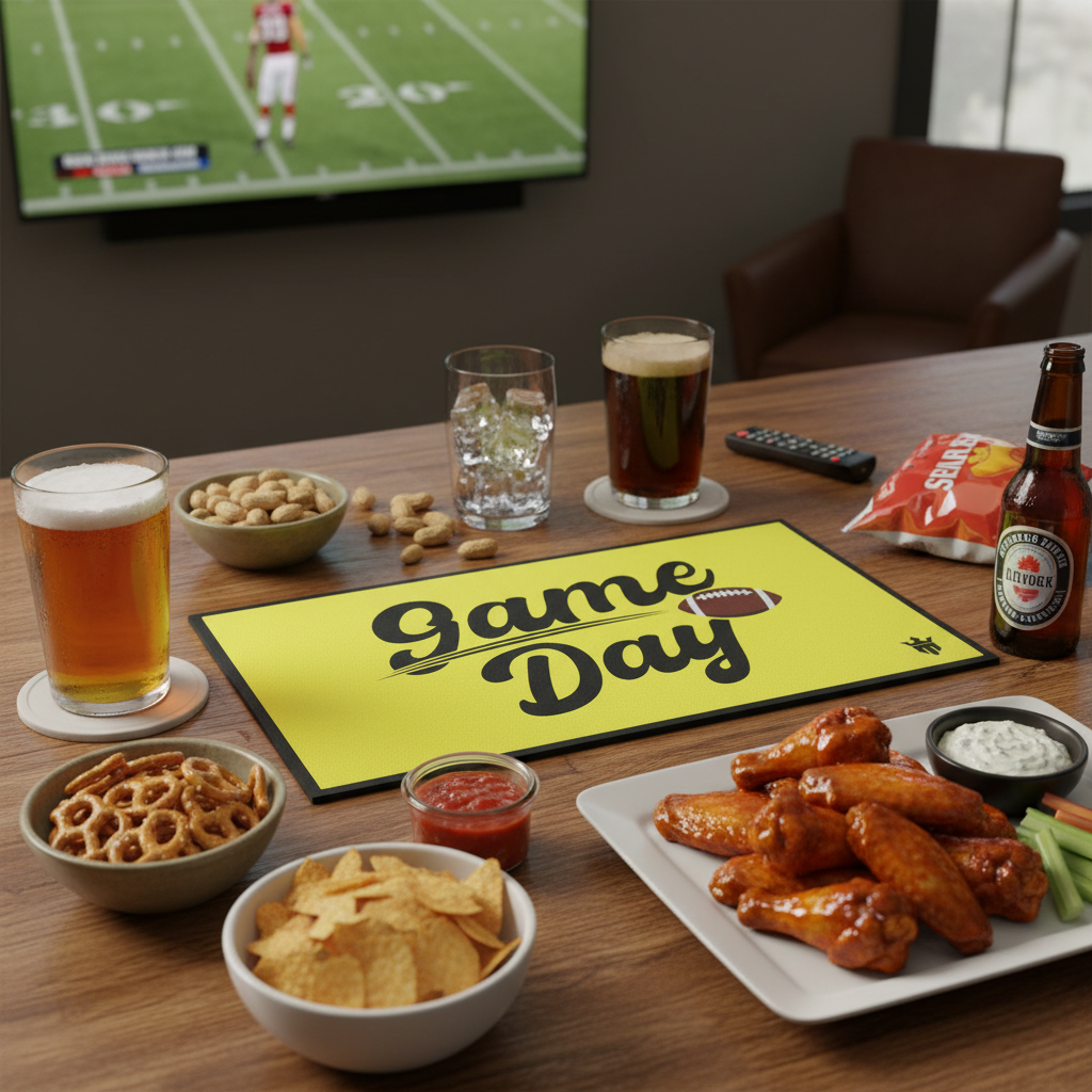 Game Day Yellow Bar Mat