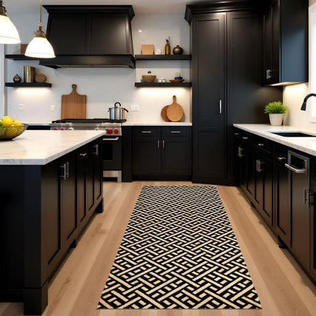 Trellis Black + Cream
