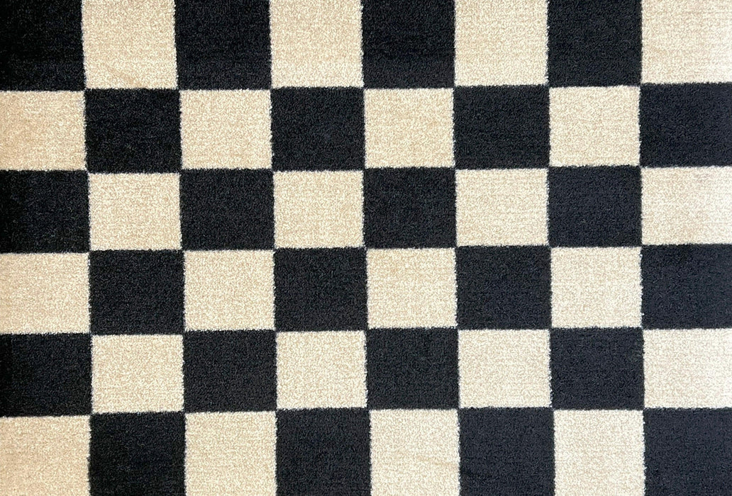 Checkered Black Floor Mats