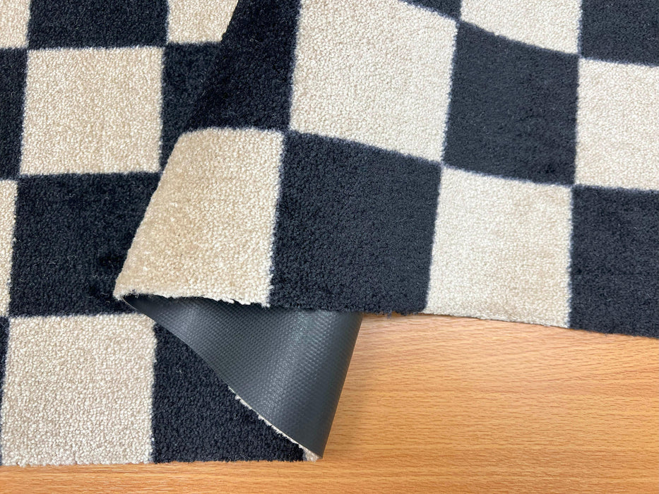 Checkered Black Floor Mats