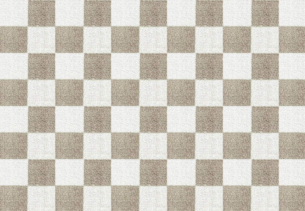 Checkered Taupe Floor Mats