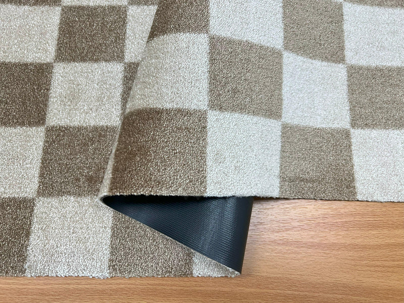 Checkered Taupe Floor Mats - Wash+Dry™ Mats