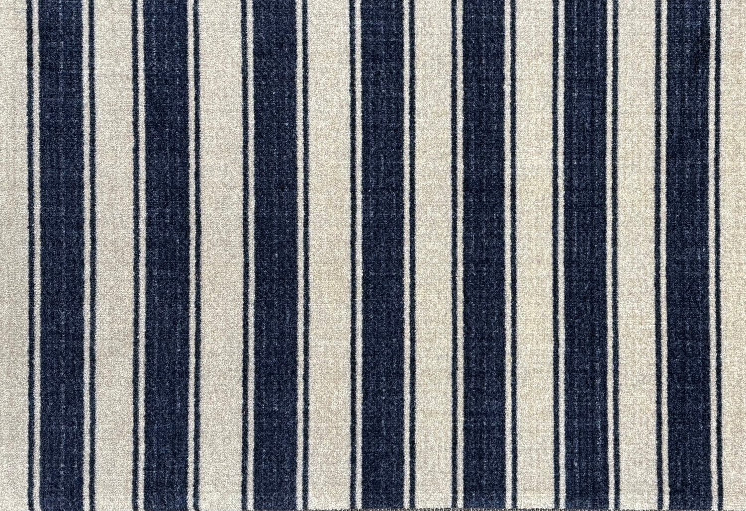 Navy and white striped Floor Mat