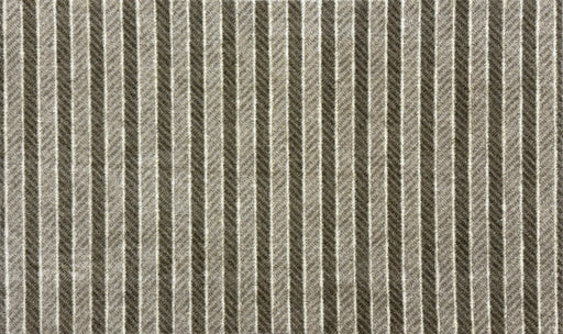 Textured carpet with a striped pattern in shades of gray, green, taupe and cream. Size Medium
