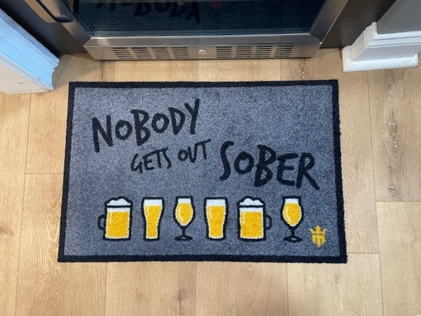 Nobody Gets Out Sober Floor Mat