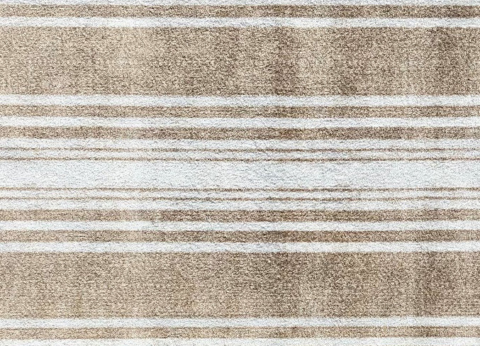 Matsmiths Linen Striped Floor Mats Washable Indoor Mat with Rubber Backing, Large Door Mat for Entryway, Workshops, Man Caves, Bars, Non-Slip Area Rug and Mat, Washable Entryway Rug, Pet Friendly, Kid Friendly, Neutral, Taupe, white, 24"x35"