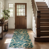 Palm Leaf Teal Drop