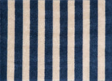 Navy Cabana Stripes washable floor mat - small