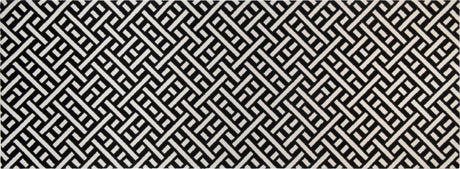 Trellis Black + White Runner
