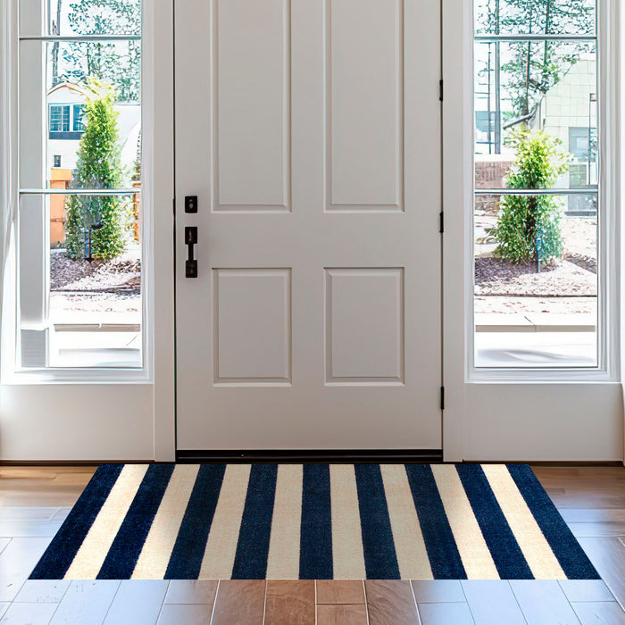 Cabana Stripe Navy Floor Mats