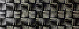 Black and white geometric pattern Floor Mat