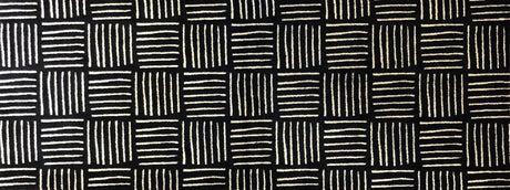 Black and white geometric pattern Floor Mat