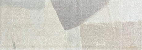 Abstract pattern with geometric shapes in gray, beige, and white in size Runner