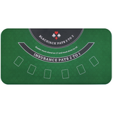 Matsmiths Blackjack Pro Table Topper Mat, Washable Casino-Style Gaming Mat with Smooth Felt Surface and Rubber Backing, Non-Slip Blackjack Table Cover for Kitchen Tables, Game Tables, Pub Tables, Stain-Resistant, Standard Playing, 24” x 47”