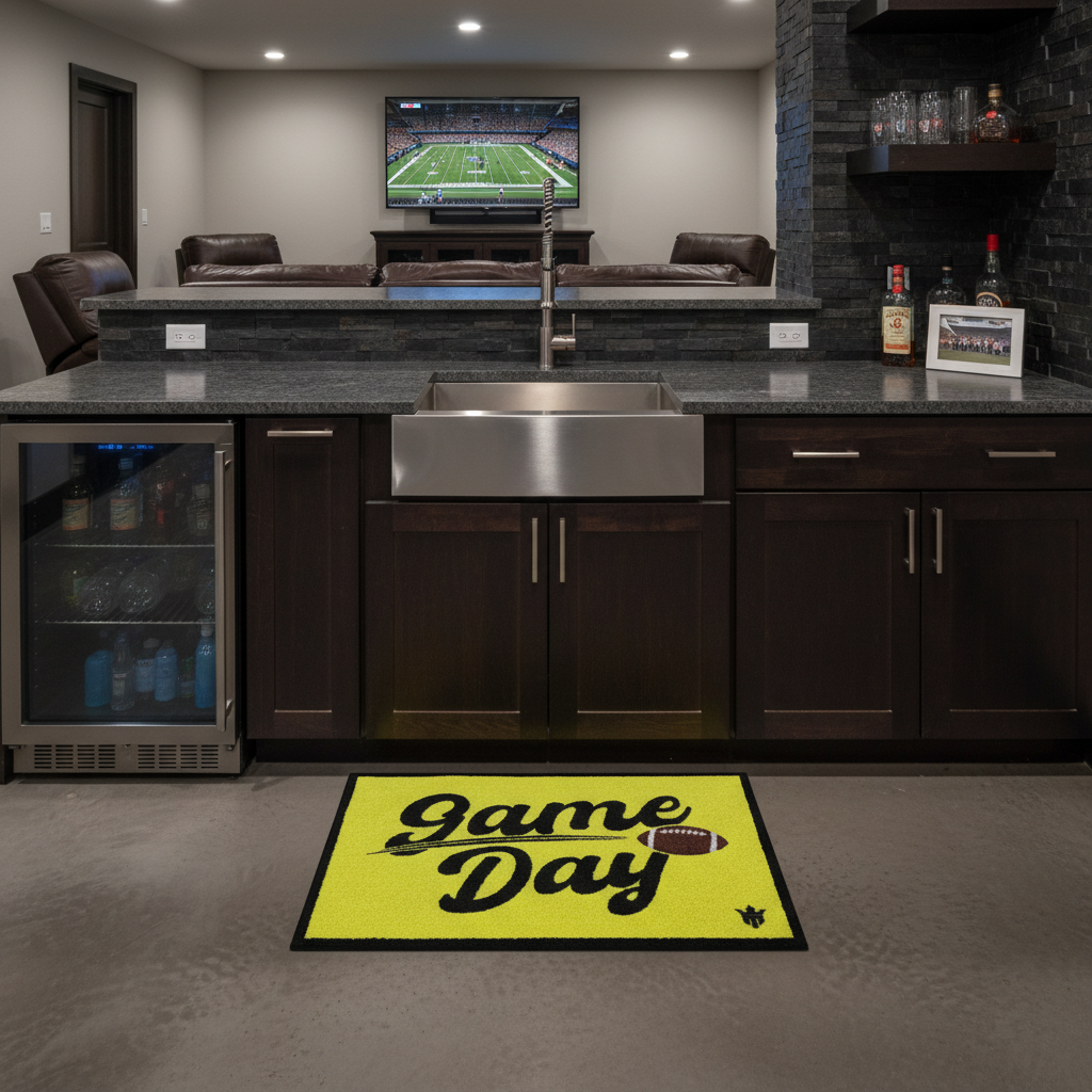 Game Day Yellow Floor Mat