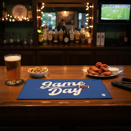 Game Day Royal Blue Bar Mat