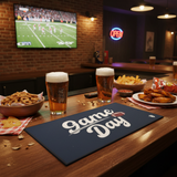 Game Day Navy Blue Bar Mat