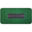 Matsmiths Poker Pro Table Topper Mat, Washable Casino-Style Gaming Mat with Smooth Felt Surface and Rubber Backing, Non-Slip Poker Table Cover for Kitchen Tables, Game Tables, Pub Tables, Stain-Resistant, Black with Betting Zone Design, 24” x 47”