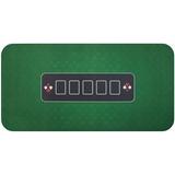 Matsmiths Poker Pro Table Topper Mat, Washable Casino-Style Gaming Mat with Smooth Felt Surface and Rubber Backing, Non-Slip Poker Table Cover for Kitchen Tables, Game Tables, Pub Tables, Stain-Resistant, Black with Betting Zone Design, 24” x 47”