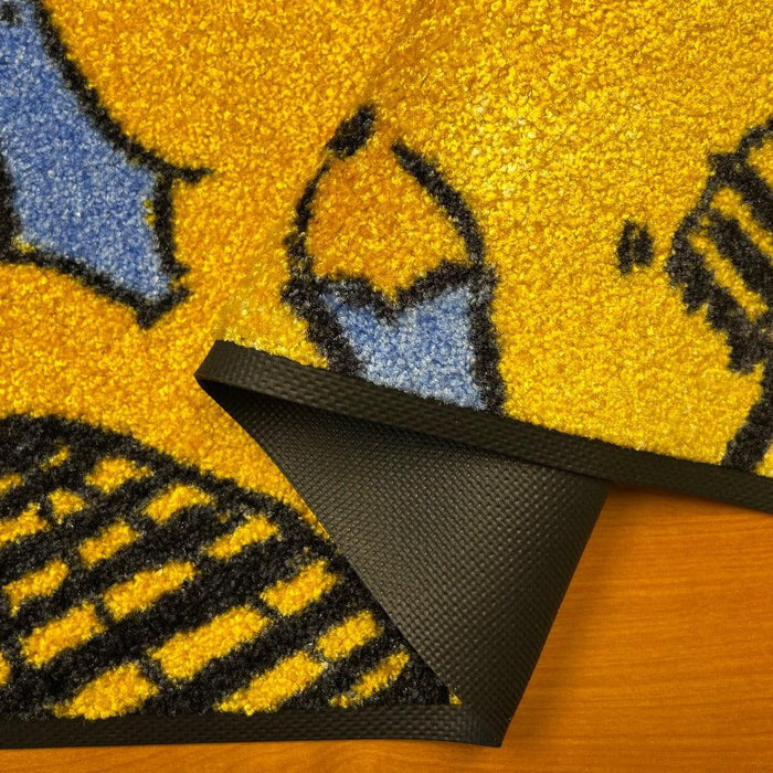 Beach Bound Closeup of Washable Floor Mat with Beach Scene