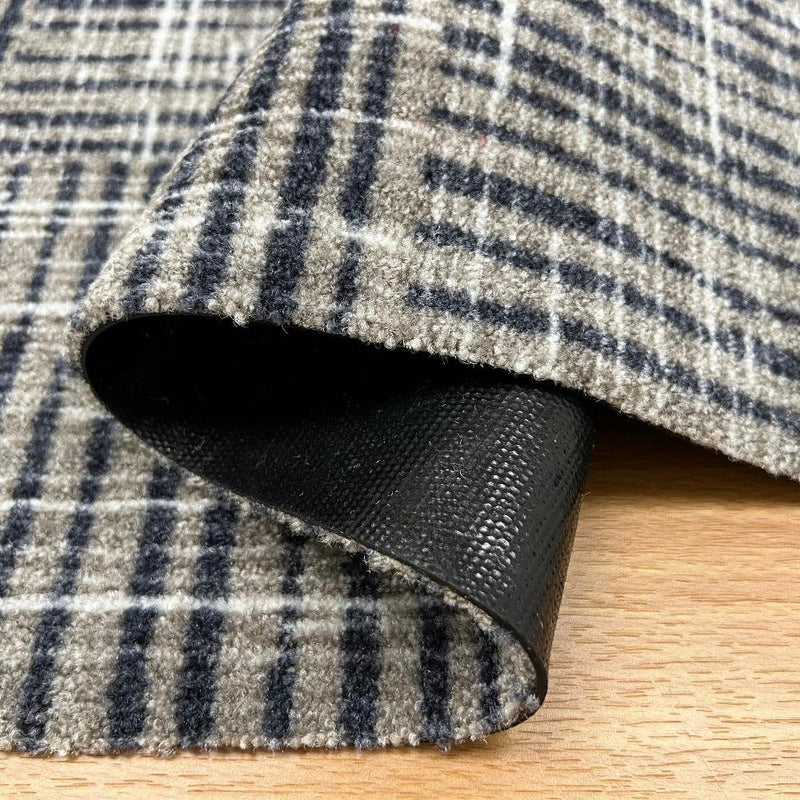 Canvas basket weave washable floor mat - closeup