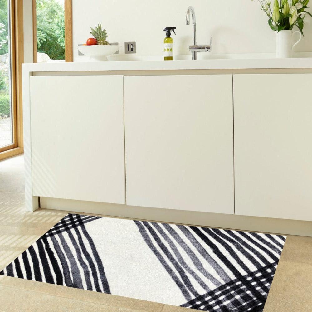 Graphite Lines washable floor mats by Wash+Dry
