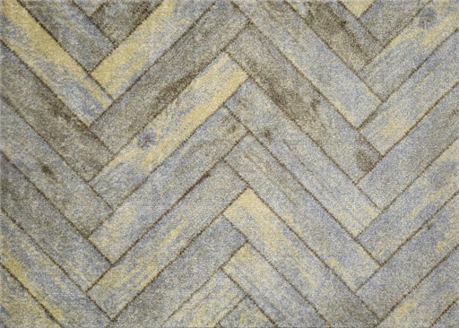 Natural Herringbone washable floor mat - small