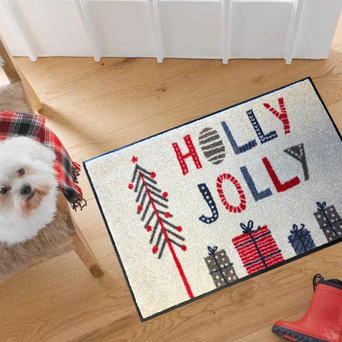 Studio 67 Christmas Mat - Holly Jolly - lifestyle image