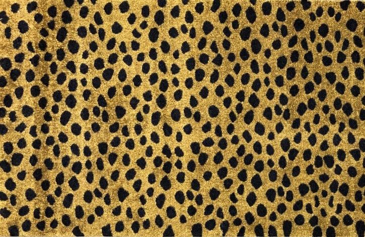 Leopard washable kitchen rug - medium