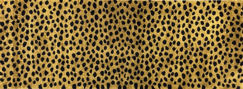 Leopard washable kitchen runner