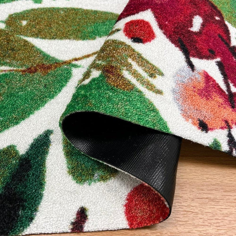 Noel washable holiday mats - closeup