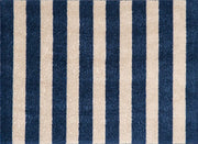 Navy Cabana Stripes washable floor mat - small