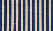 Navy Cabana Stripes washable floor rug - medium